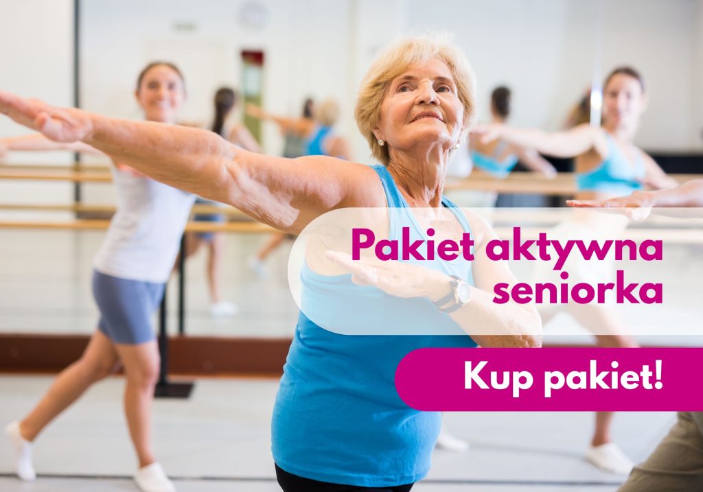 Seniorka na zajęciach tanecznych - ilustracja dotycztu badań aktywna seniorka dostępnego w Centrum Medycznym neoMedica w Poznaniu.