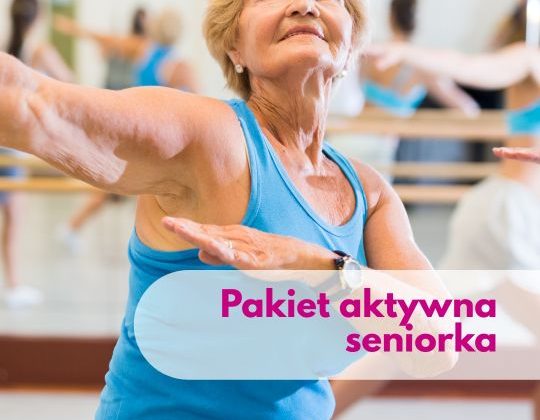 Seniorka na zajęciach tanecznych - ilustracja dotycztu badań aktywna seniorka dostępnego w Centrum Medycznym neoMedica w Poznaniu.