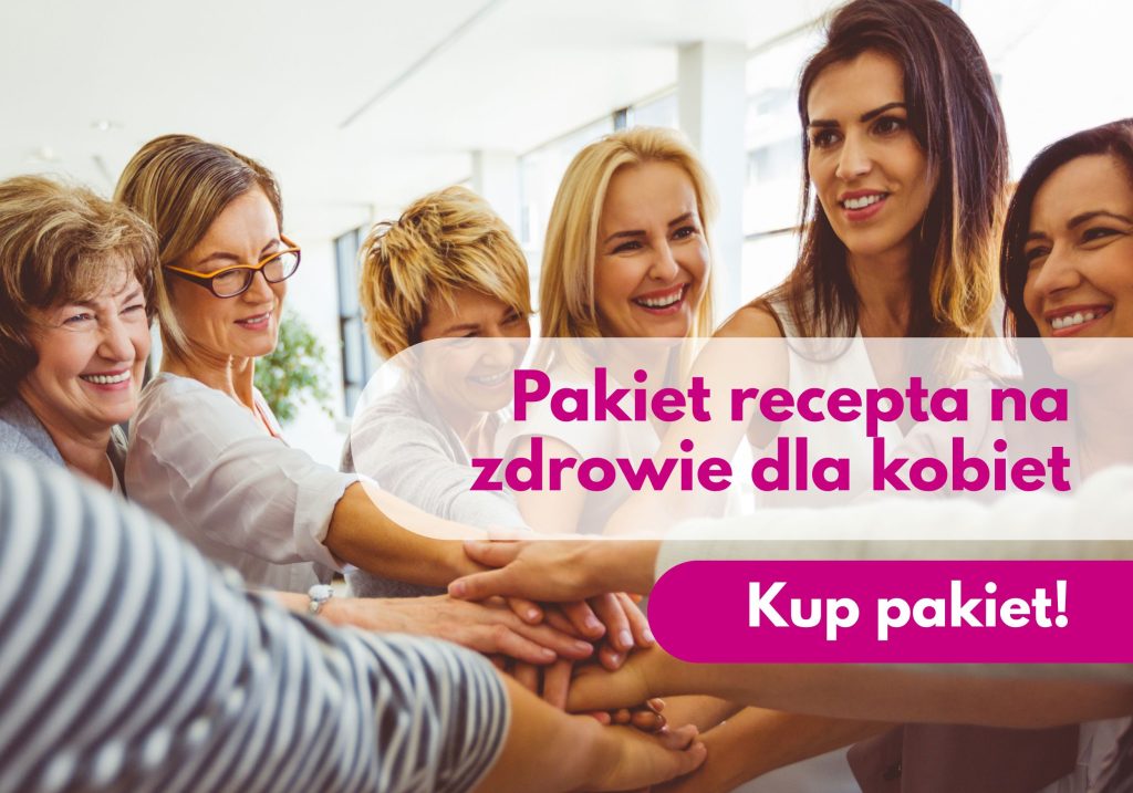 Uśmiechnięte kobiety w różnym wieku – ilustracja promująca pakiet „Recepta na zdrowie dla kobiet” dostępny w Centrum Medycznym neoMedica w Poznaniu.